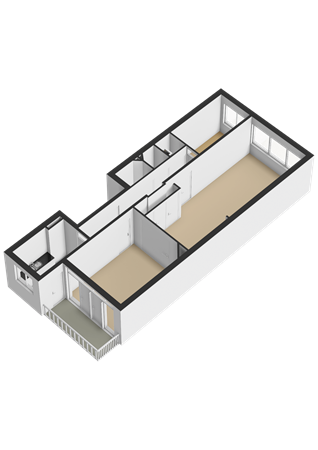 Floorplan - Schieweg 89A02, 3038 AJ Rotterdam